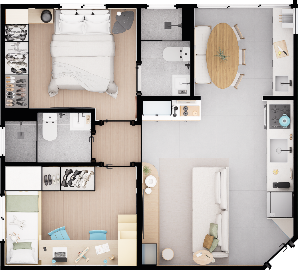 Planta tipo do apartamento