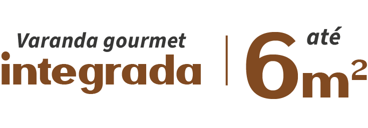 Varanda gourmet integrada até 6 metros quadrados