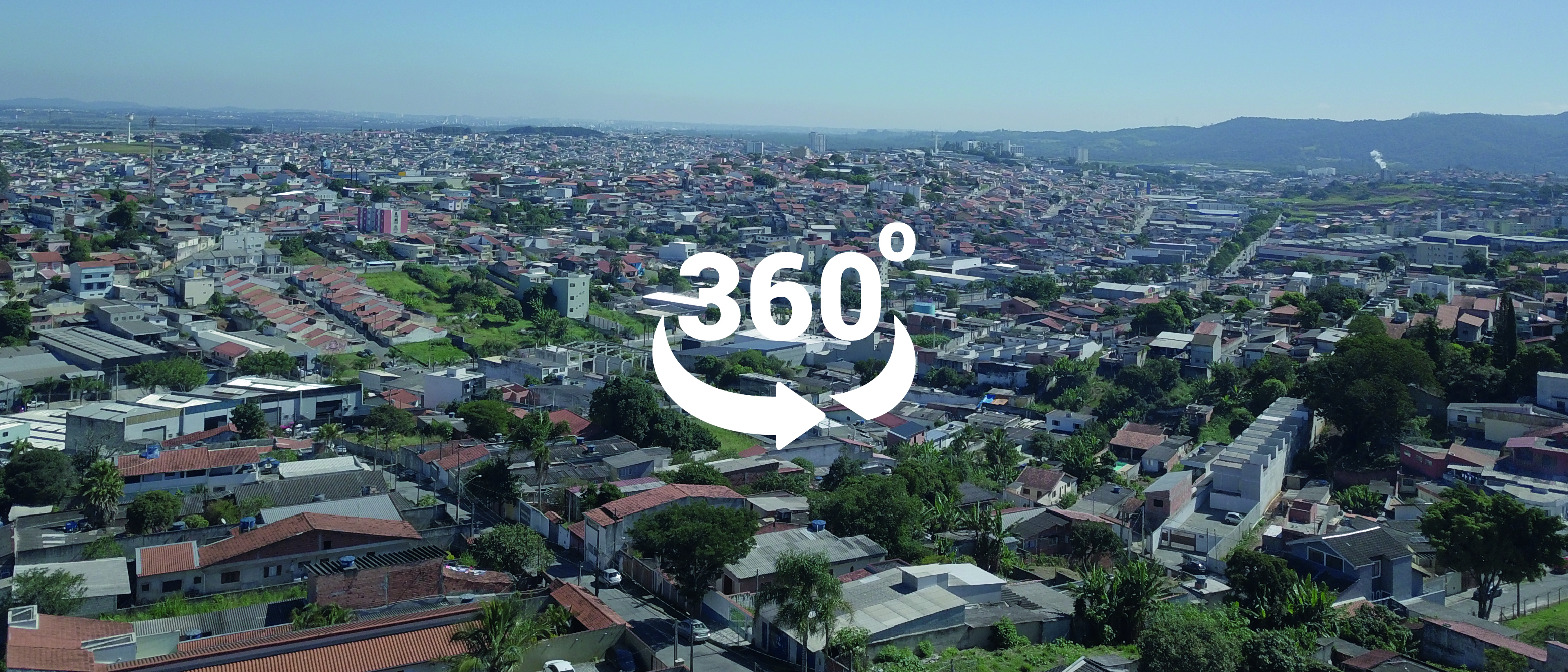 Vista panorâmica 360 graus da cidade